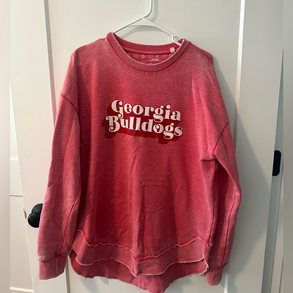 Georgia Bulldogs Oversized Crew Neck Sweatshirt